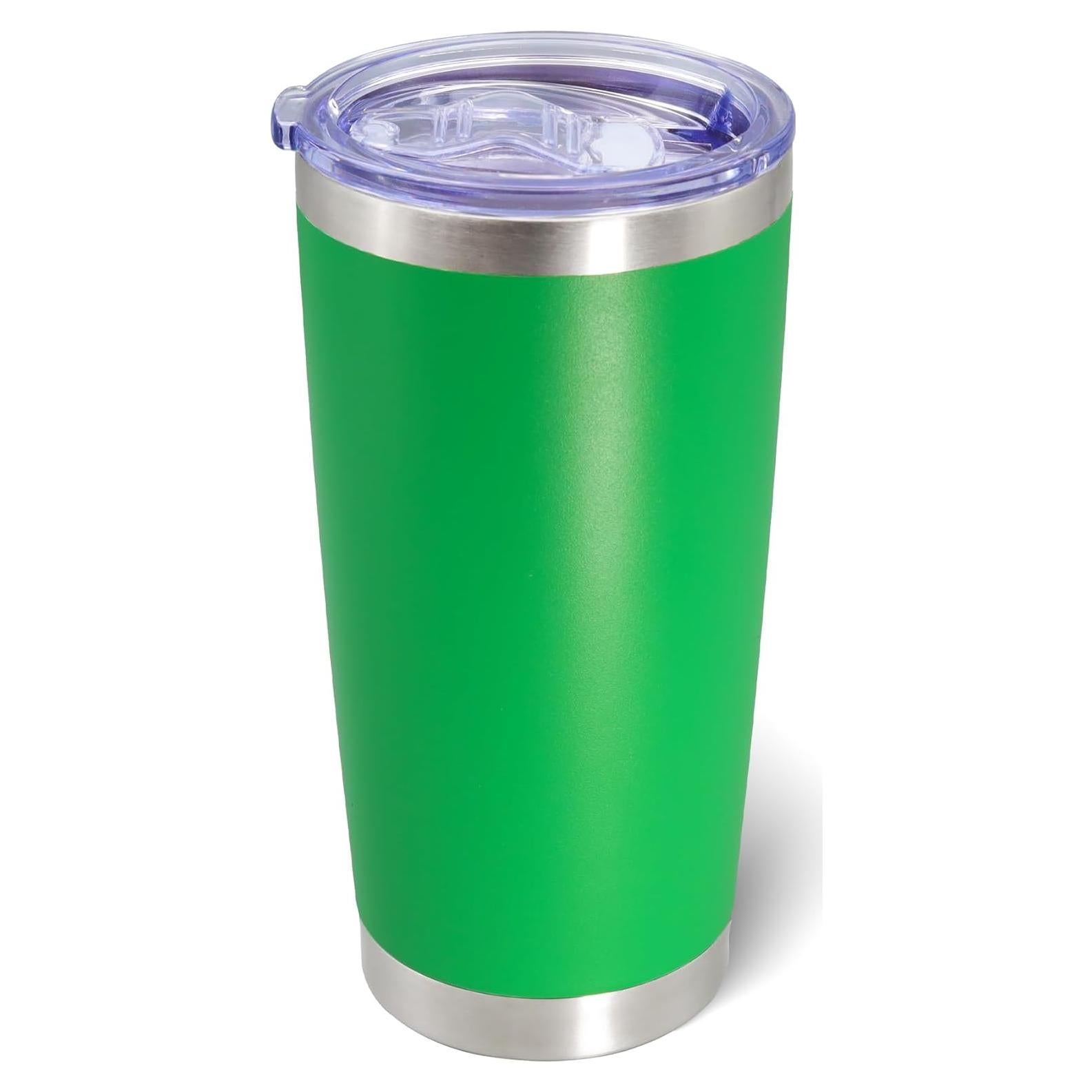 Vaso de Acero Inoxidable AIANJI 20oz Verde Aislado Doble Pared