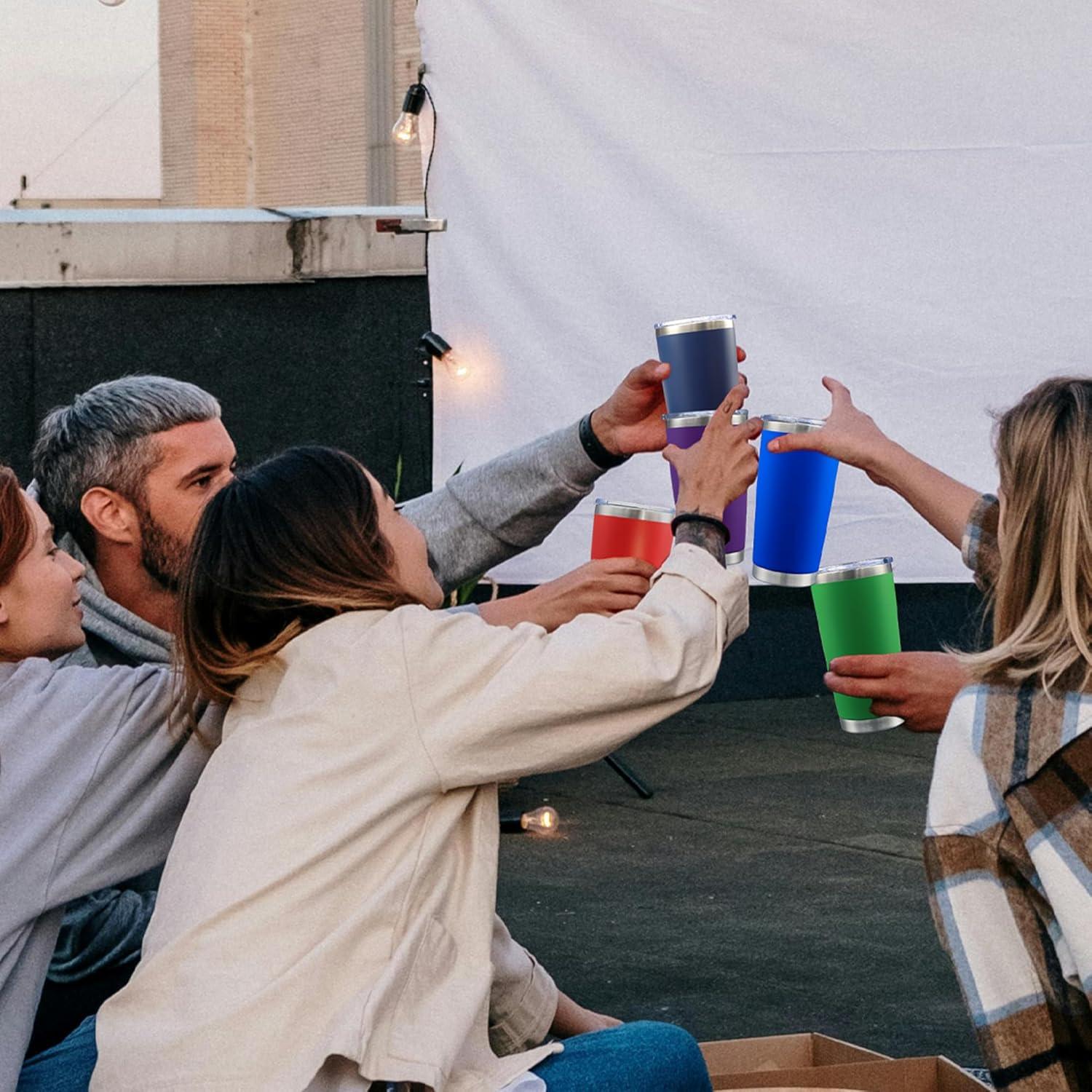 Vaso de Acero Inoxidable AIANJI 20oz Verde Aislado Doble Pared