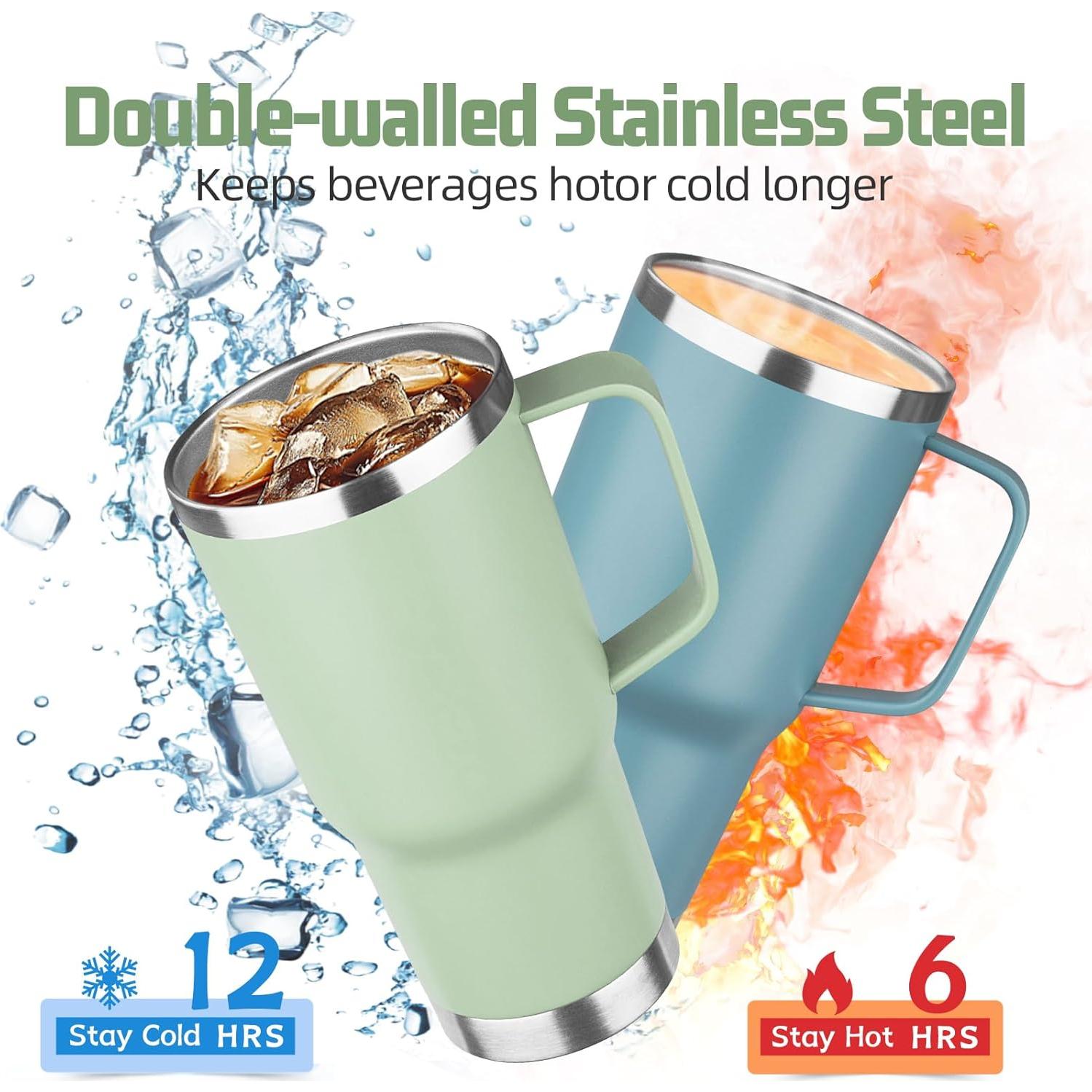 Taza Aislada de Acero Inoxidable YEBTS Vida 0.57L Verde