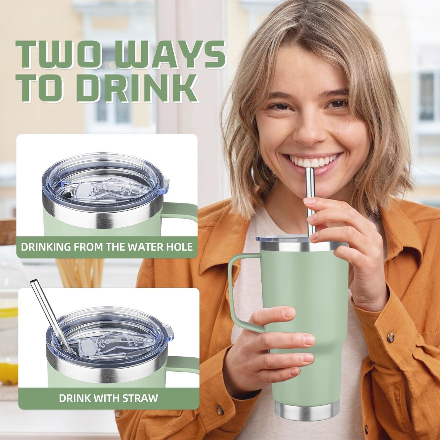 Taza Aislada de Acero Inoxidable YEBTS Vida 0.57L Verde