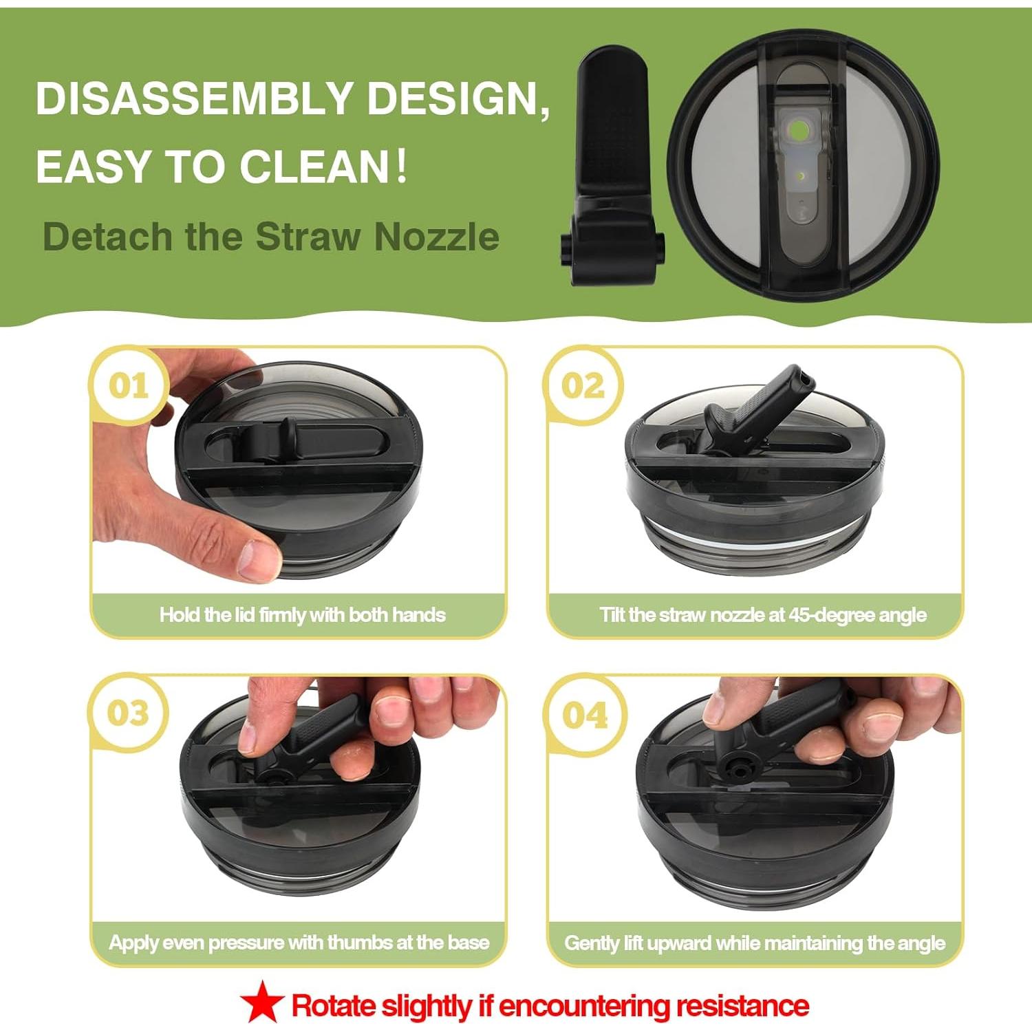 Vaso Aislado Sursip 40 oz con Asa y Popote Plegable Crema