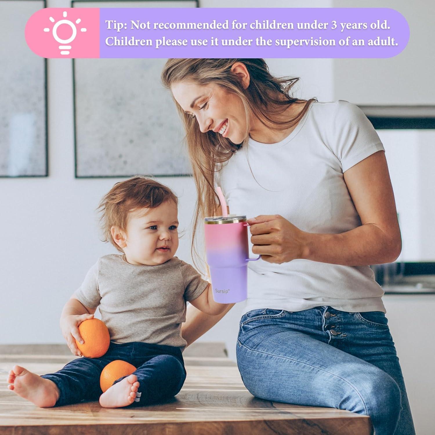 Taza Aislada Sursip 24 oz Acero Inoxidable Rosa Doble Pared