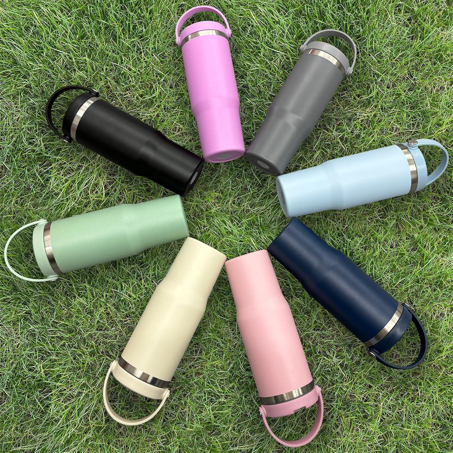 Taza de 30 oz FunTrans Doble Pared Aislada con Popote Crema