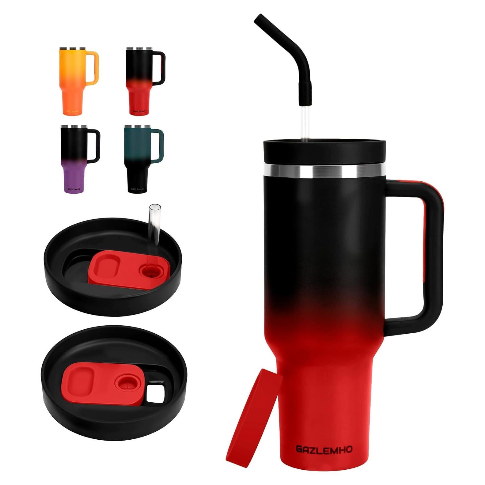 Taza de viaje 40oz GAZLEMHO acero inoxidable a prueba de derrames