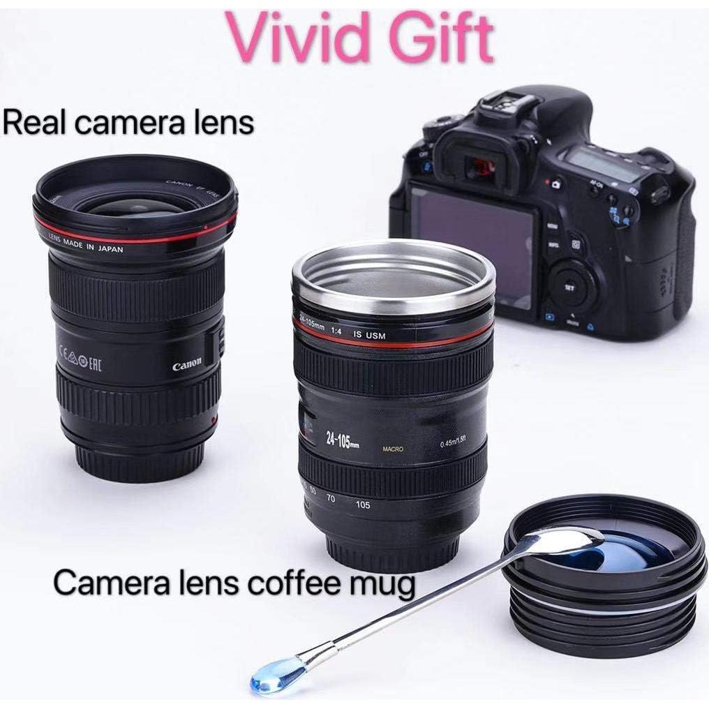 Taza de café térmica Chasing Y en forma de lente de cámara 350ml