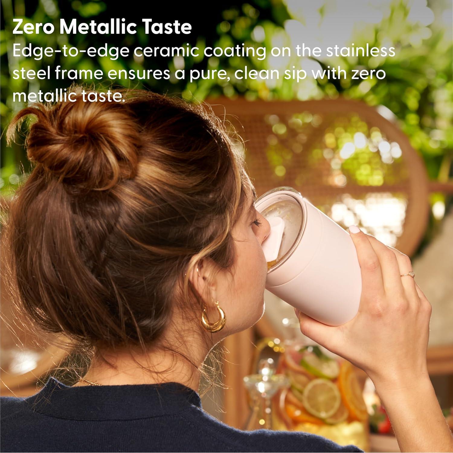 Vaso Aislado W&P Porter 20 oz Cerámica Terrazzo Crema