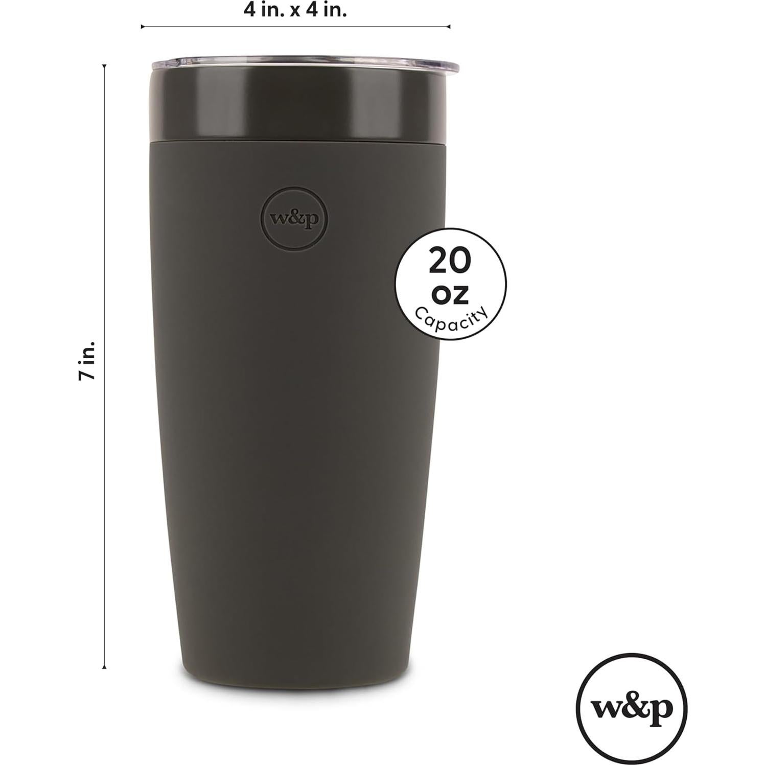 Vaso Aislado W&P Porter 20 oz Cerámica Terrazzo Crema