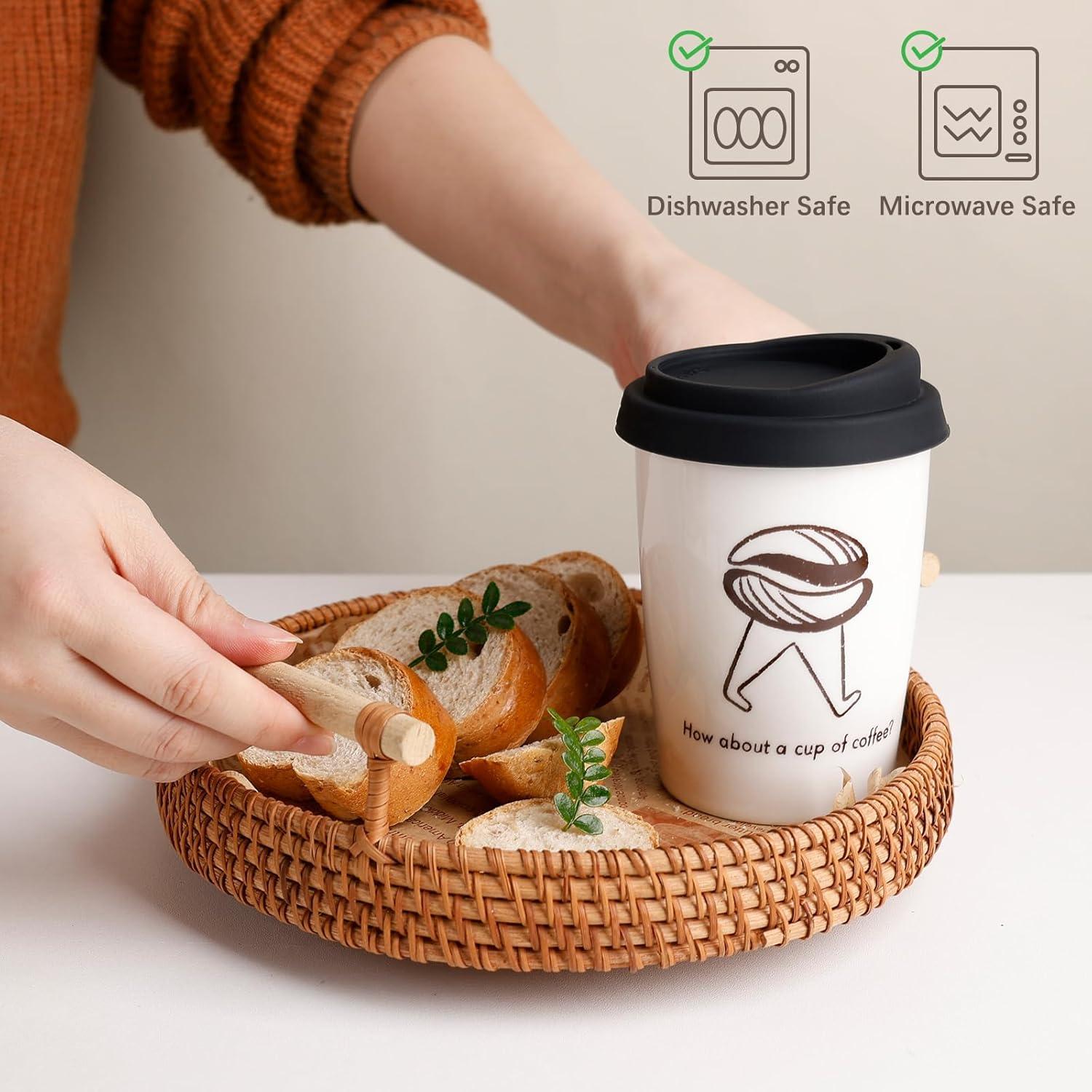 Taza de Viaje Cerámica ZEBERBO 250ml Doble Pared Aislada