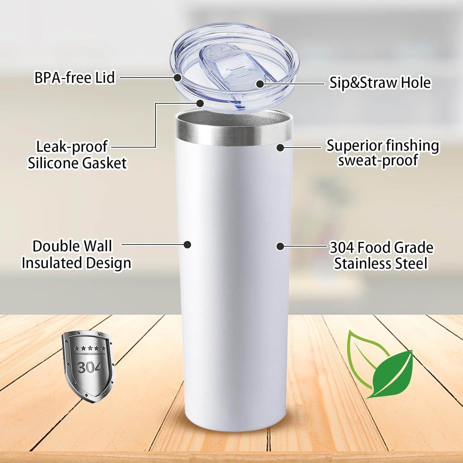 Vasos de Acero Inoxidable 20 oz FristChoice - Paquete de 4