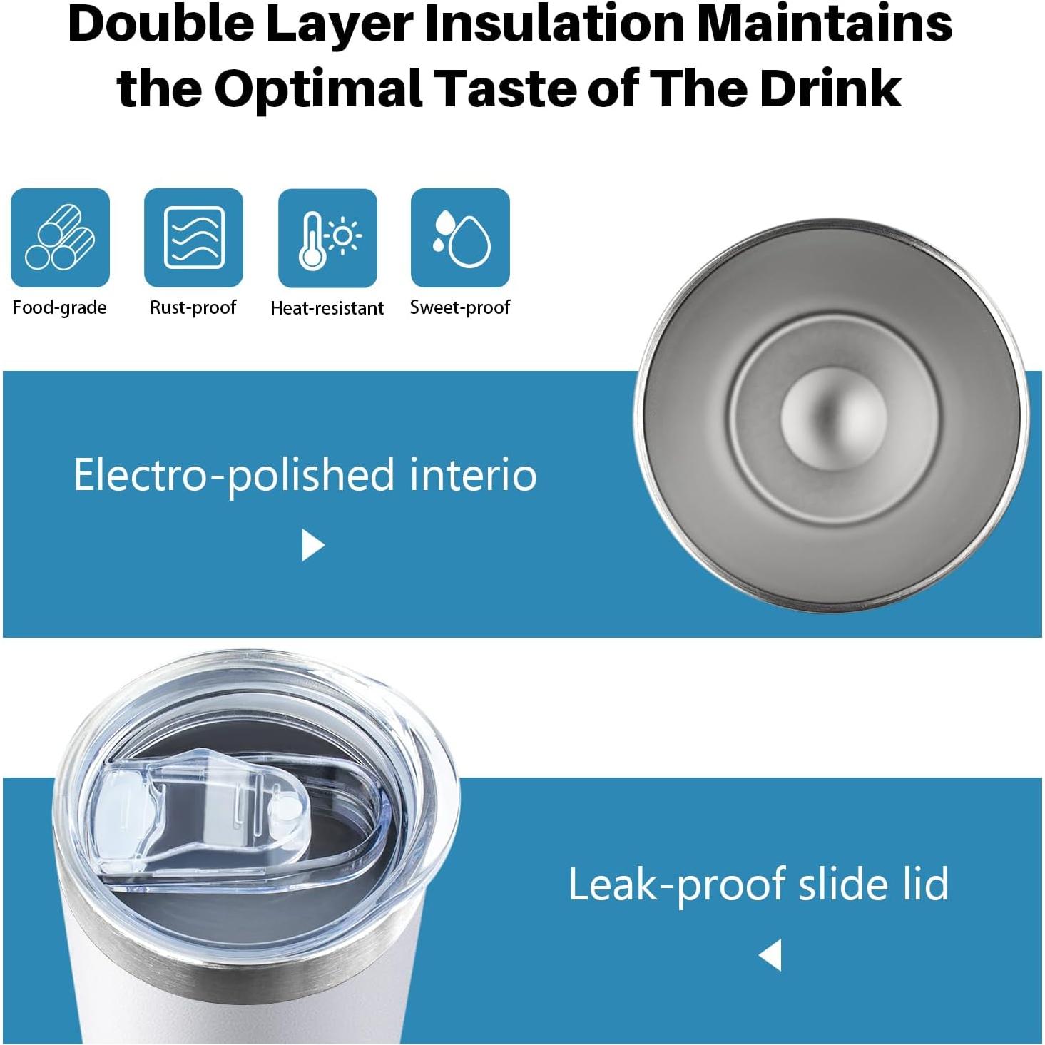 Vasos de Acero Inoxidable 20 oz FristChoice - Paquete de 4