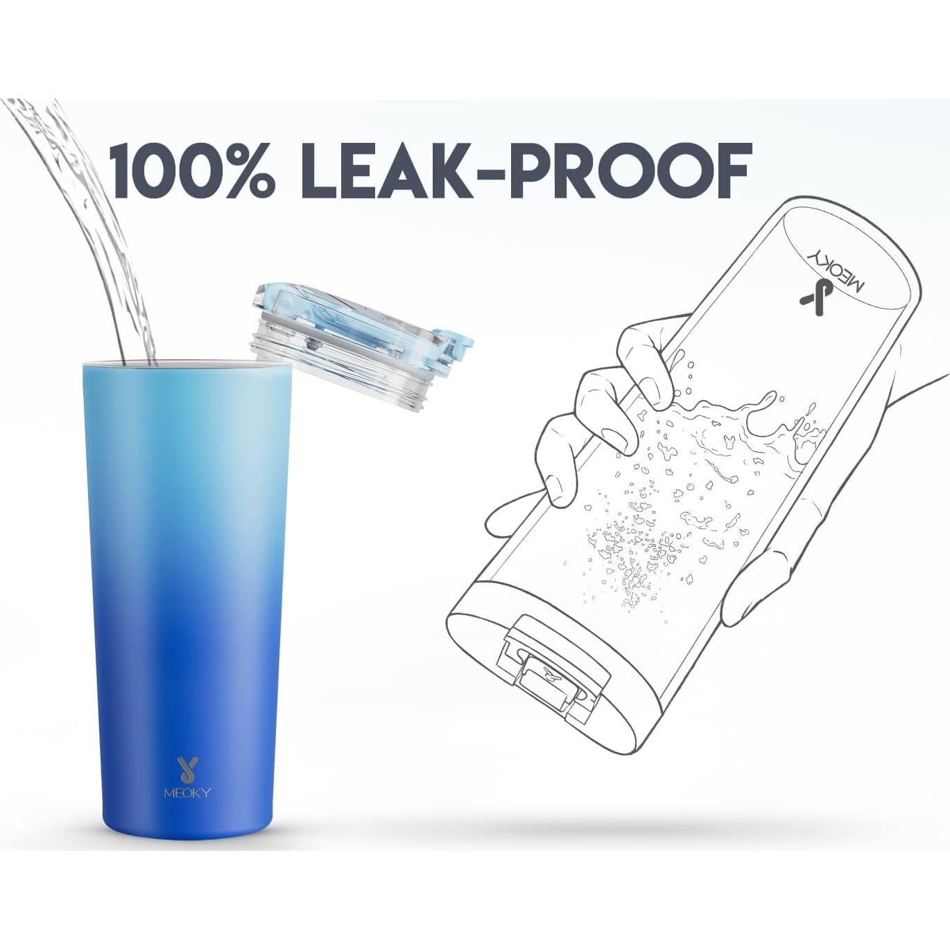 Taza de Café de Viaje Meoky 710 ml Acero Inoxidable Aislada