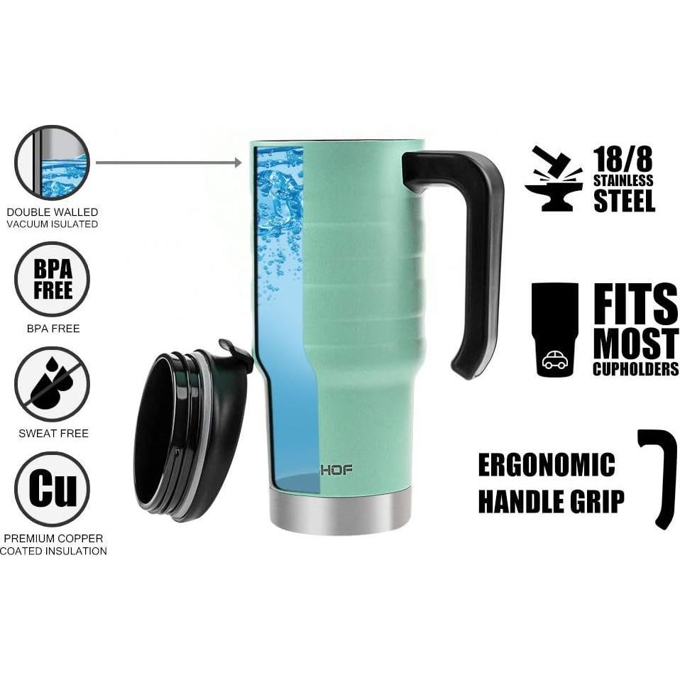 Taza de Viaje HAUSHOF 710 ml Acero Inoxidable Aislada