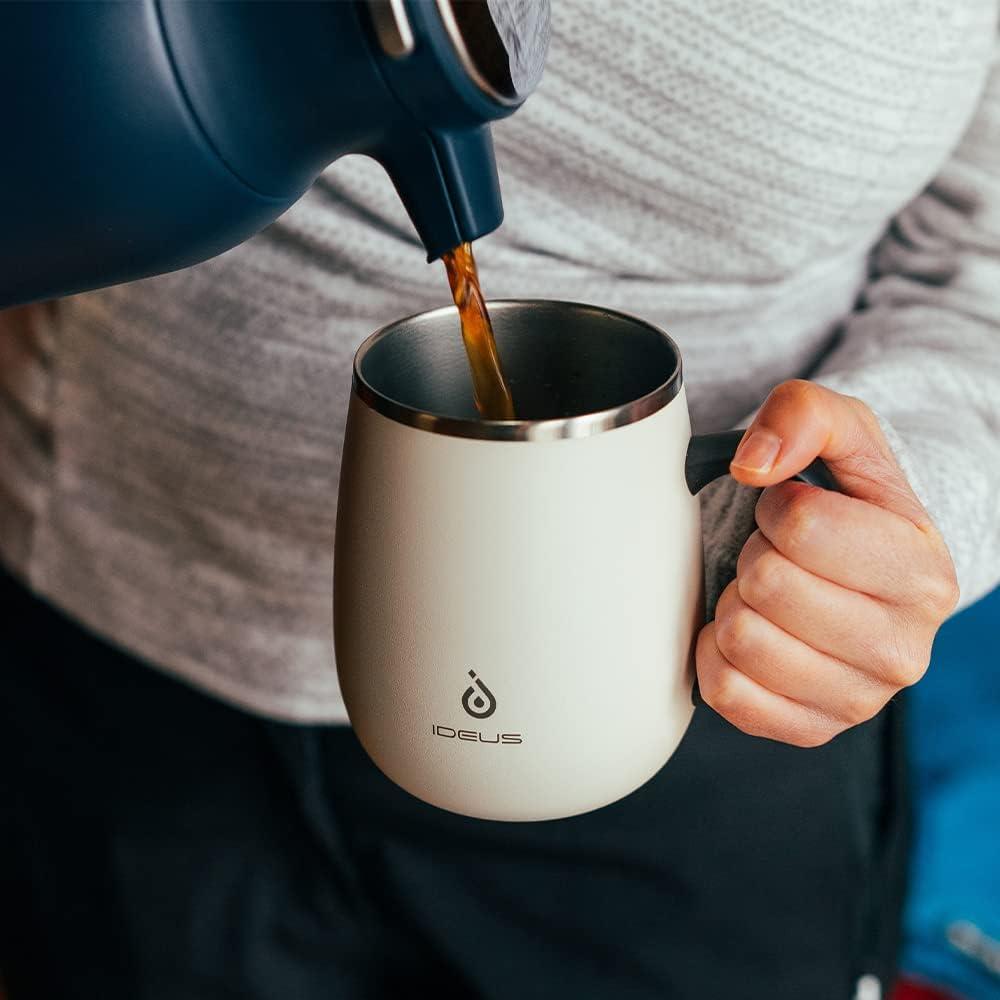 Taza de Café Aislada Ideus 0.47L Doble Pared Cebra Azul