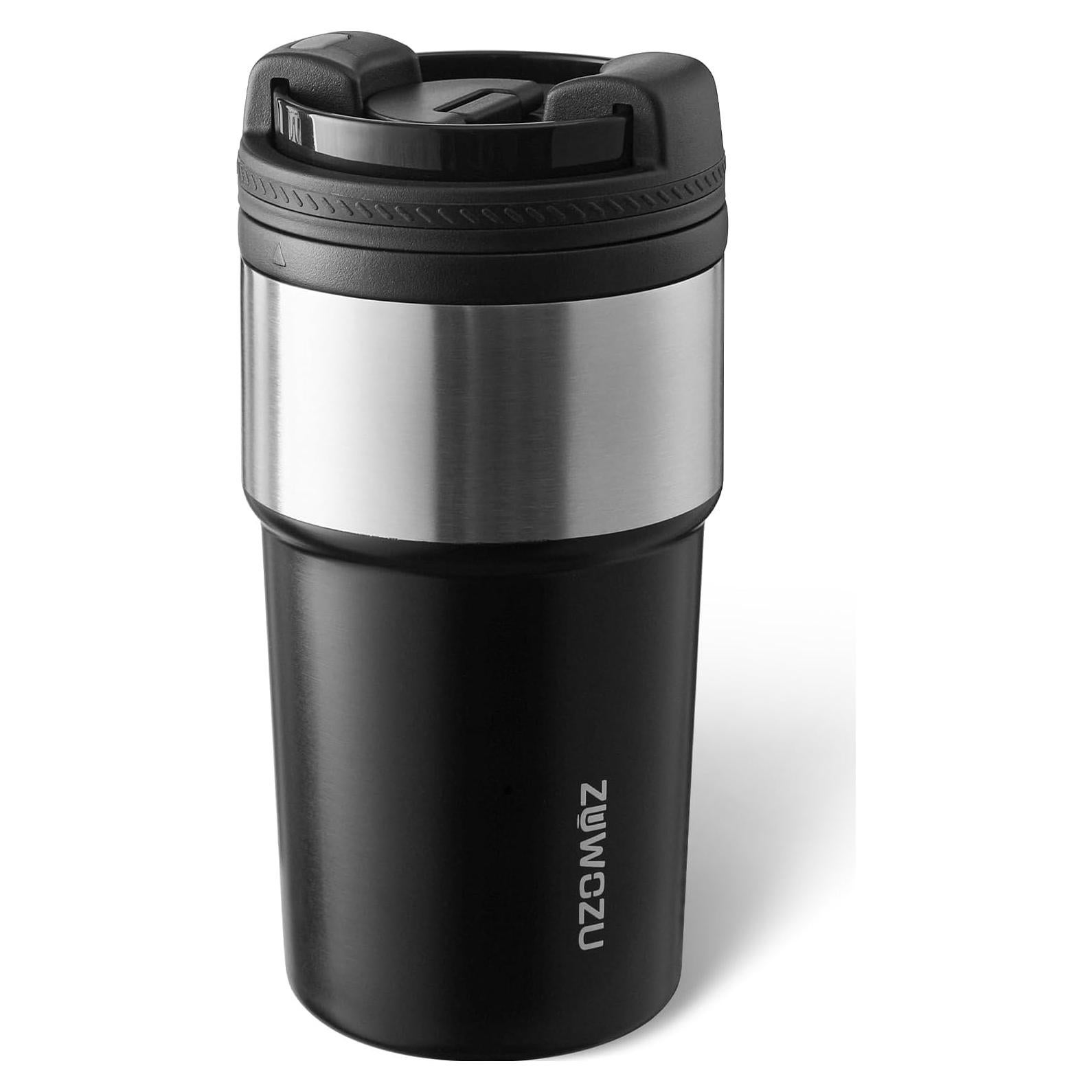 Taza de Café de Viaje ZUWOZU 620 ml Acero Inoxidable Aislada