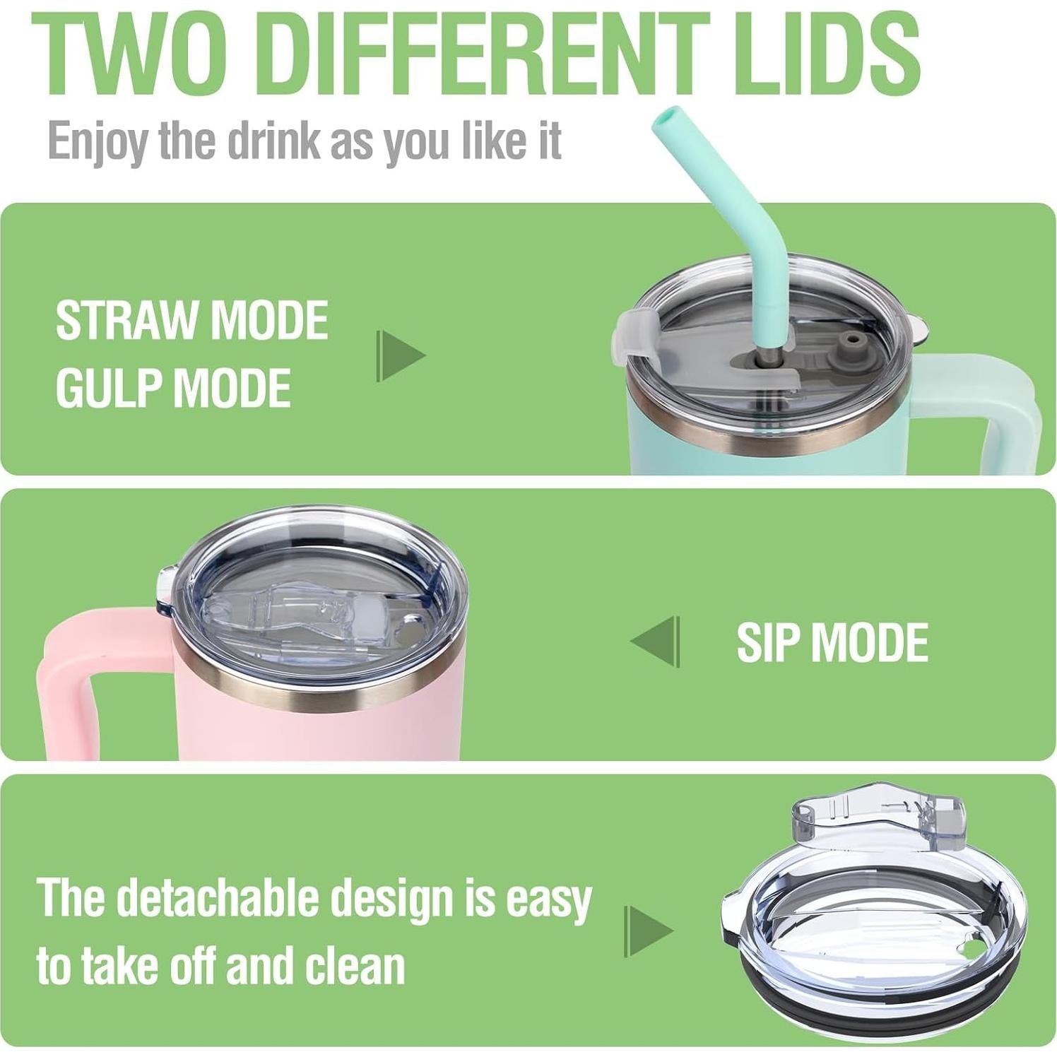 Vaso Aislado de Cerámica Zukro 24 oz con Asa y Popote Negro