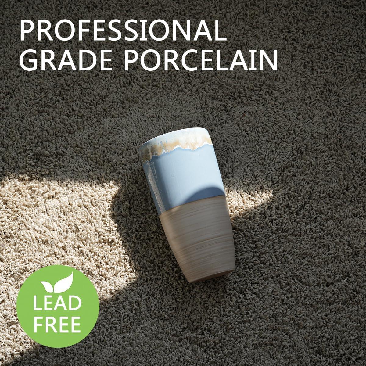 Taza de cerámica Bosmarlin 621 ml azul claro para viajar