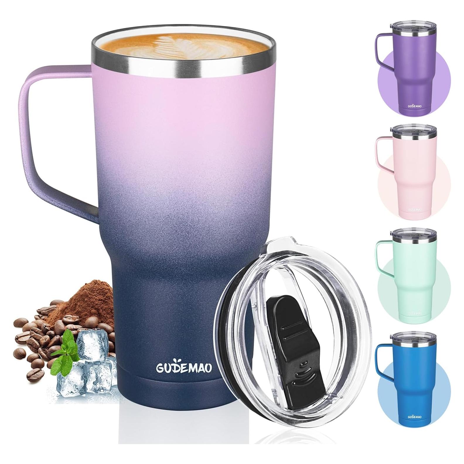 Taza de Café Aislada GUDEMAO 20 oz Cerámica Doble Pared