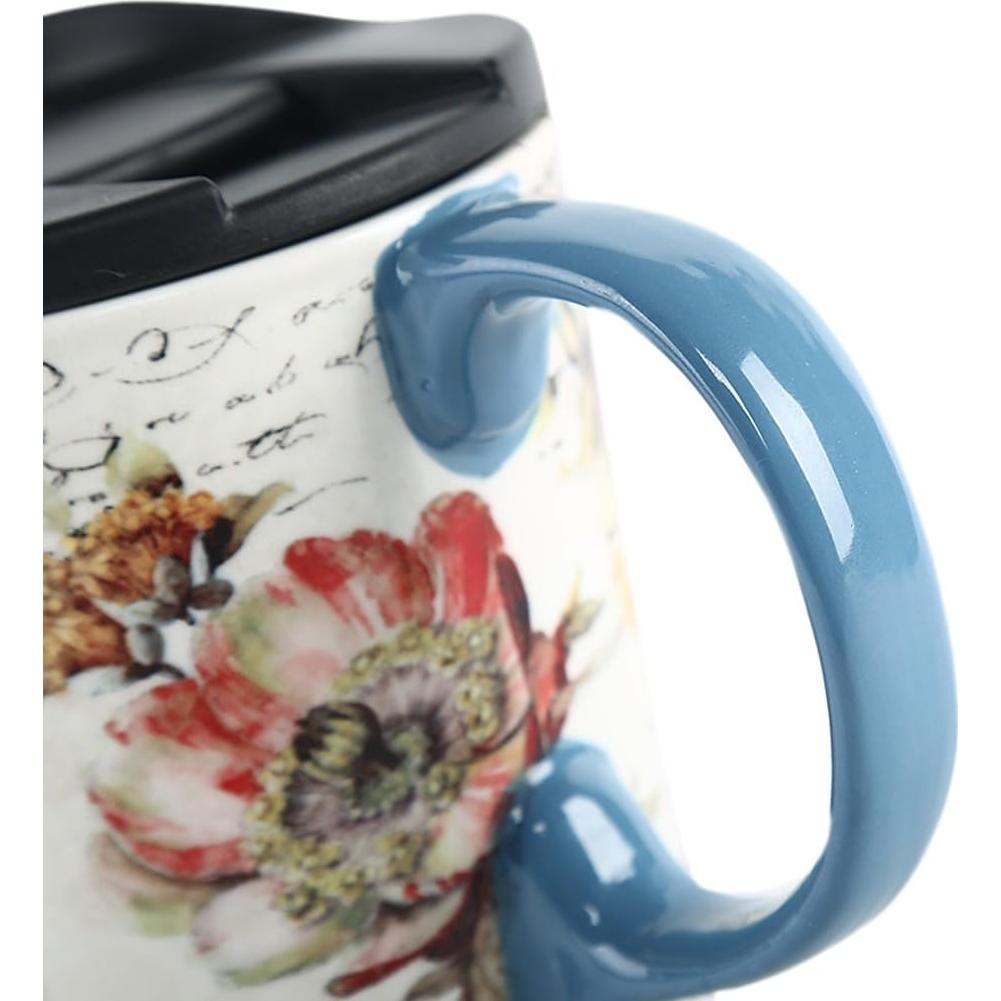 Taza de Cerámica para Viaje Topadorn 0.5L con Tapa y Caja