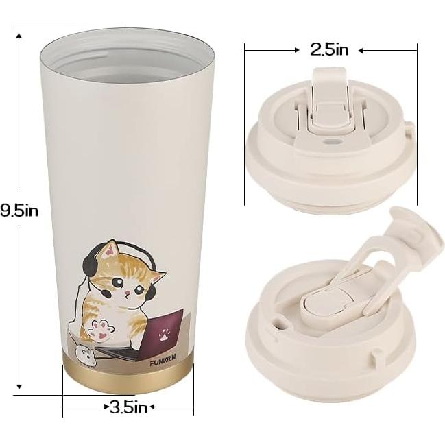 Taza de Viaje Funkrin 473ml Aislada Doble Pared a Prueba de Fugas