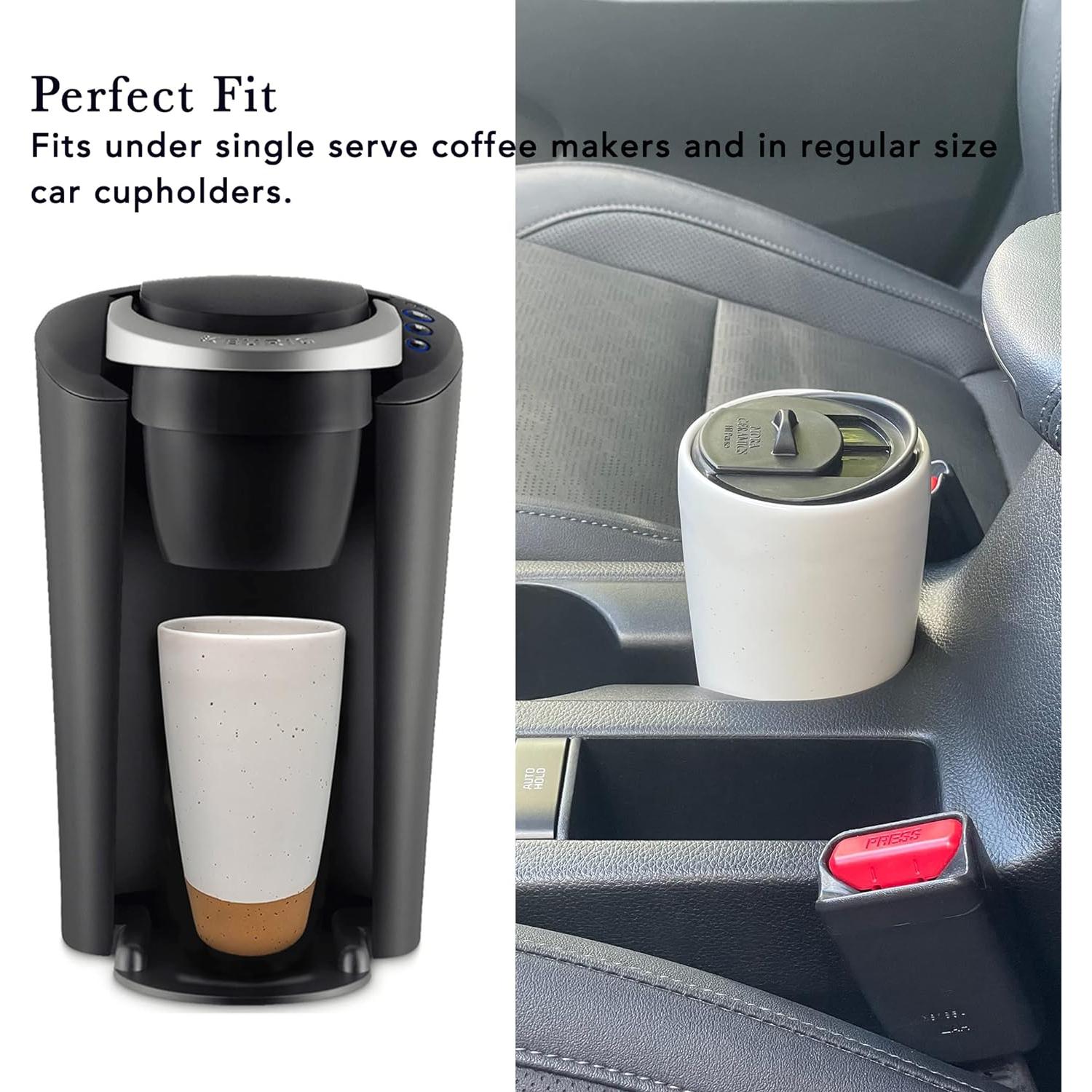 Taza de Viaje Mora Cerámica Doble Pared 414 ml Aislada