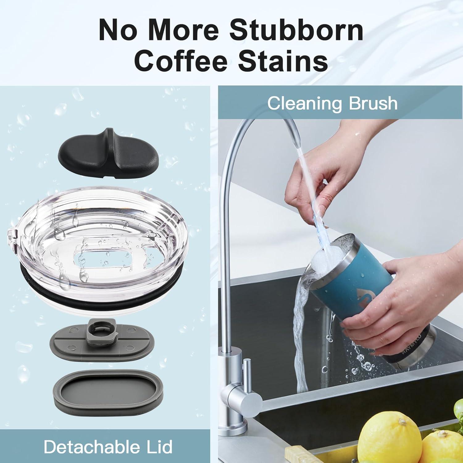 Taza de café 20 oz RAYMYLO acero inoxidable a prueba de fugas