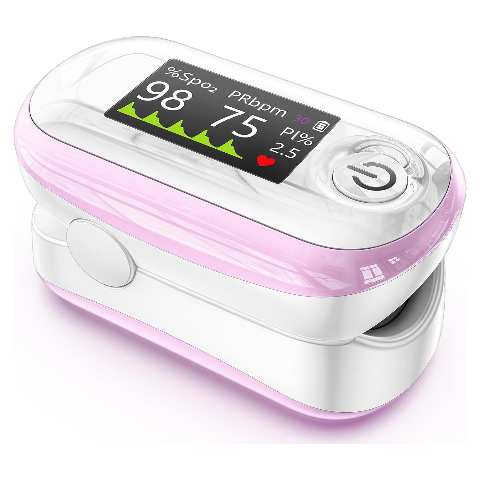 Oxímetro de Pulso Alecaremed YM301 Rosa con Pantalla OLED