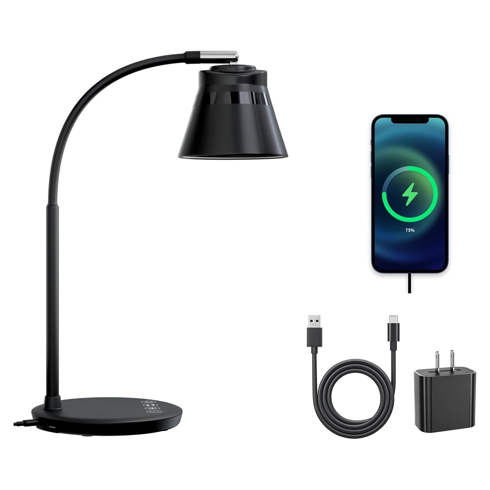 Lámpara de Escritorio LED AXX TU08 Negra 650 Lúmenes 3 Modos