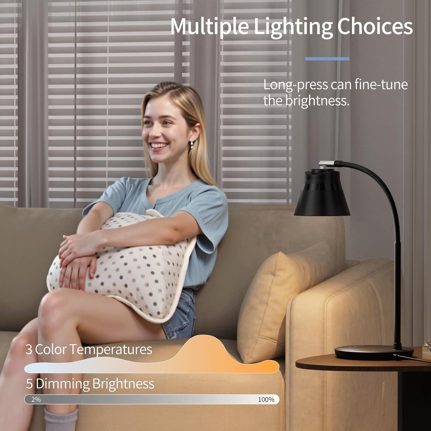 Lámpara de Escritorio LED AXX TU08 Negra 650 Lúmenes 3 Modos