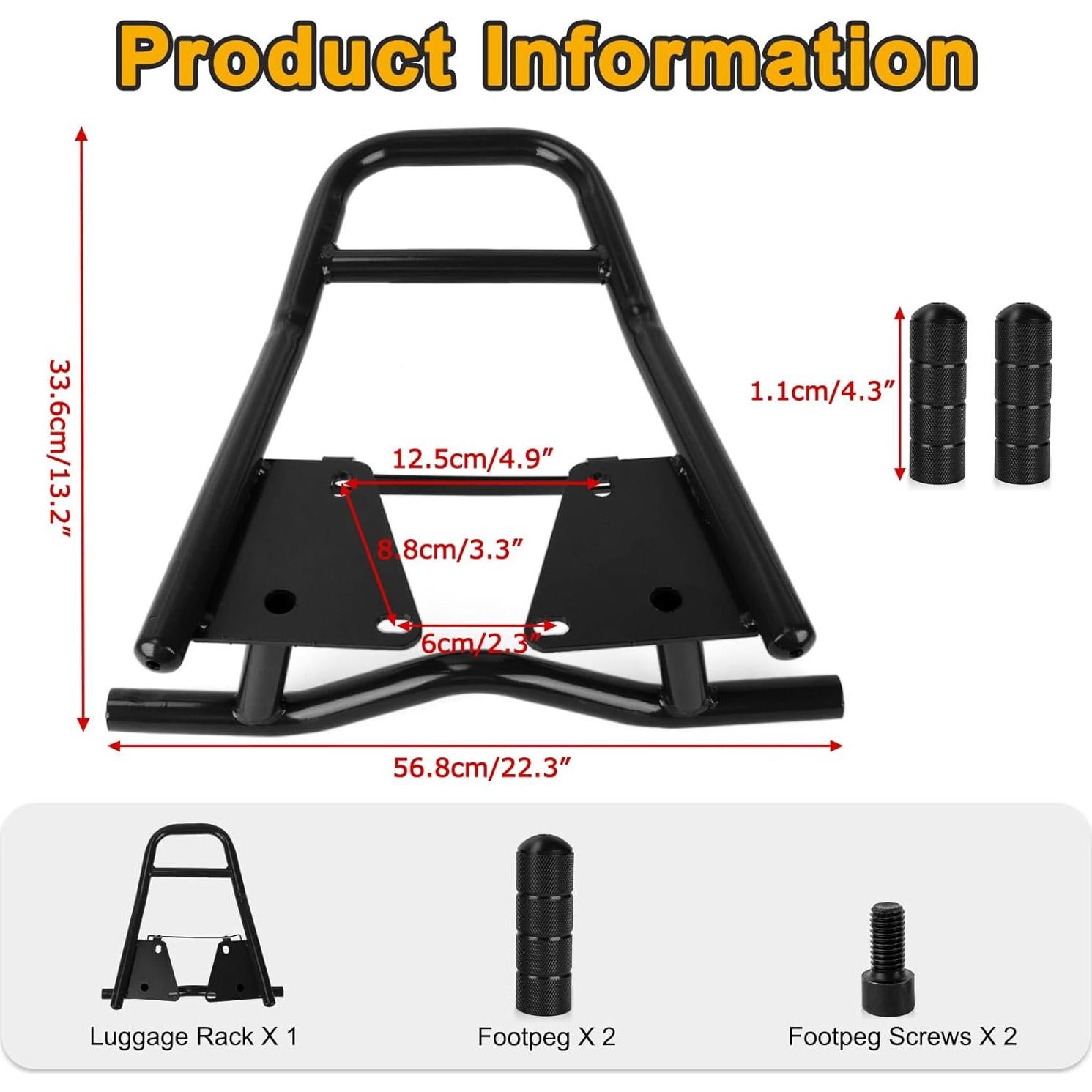 Soporte Trasero PSLER para MSX 125 2013-2020 - Hierro Negro