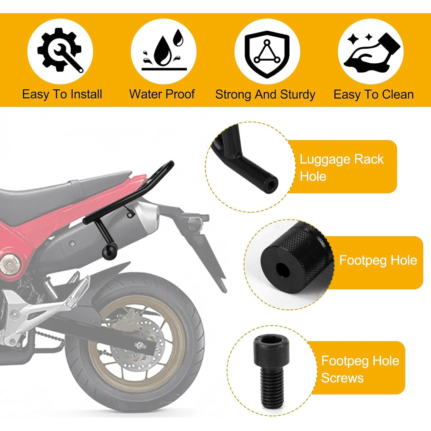 Soporte Trasero PSLER para MSX 125 2013-2020 - Hierro Negro