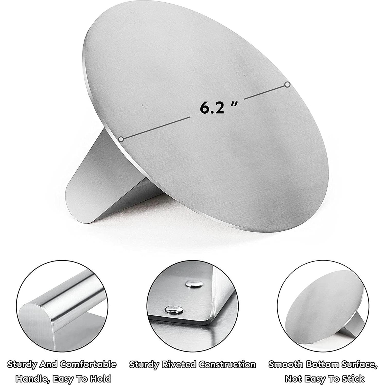 Prensa de Hamburguesas HULISEN Acero Inoxidable 15.7 cm