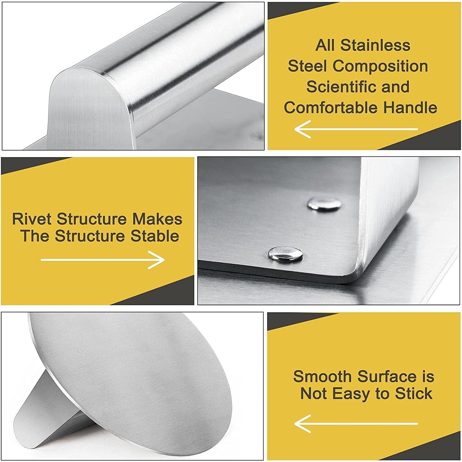 Prensa de Hamburguesas HULISEN Acero Inoxidable 15.7 cm