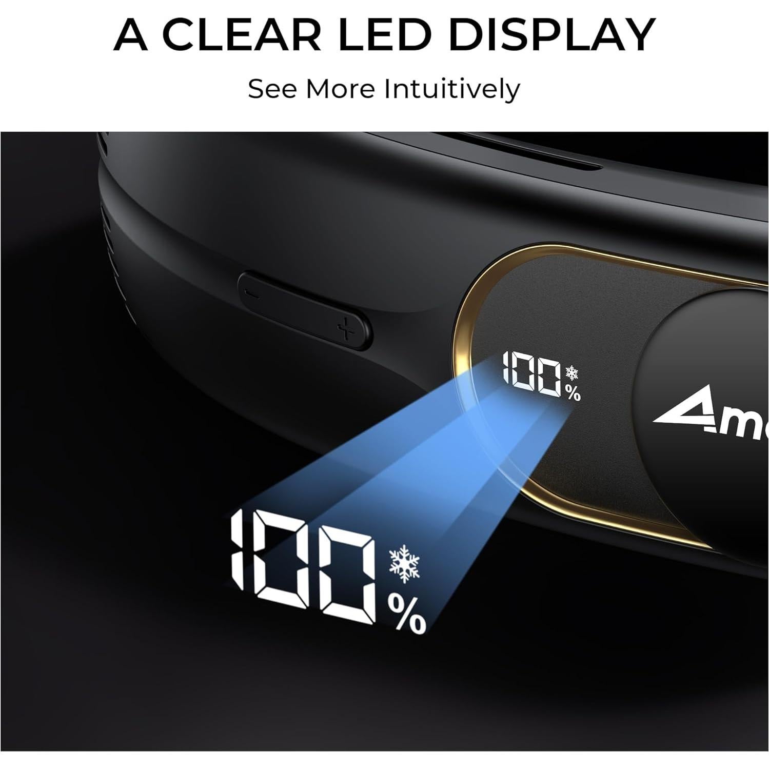 Ventilador de Cuello Portátil AMACOOL NF001, 3 Velocidades, 5000mAh