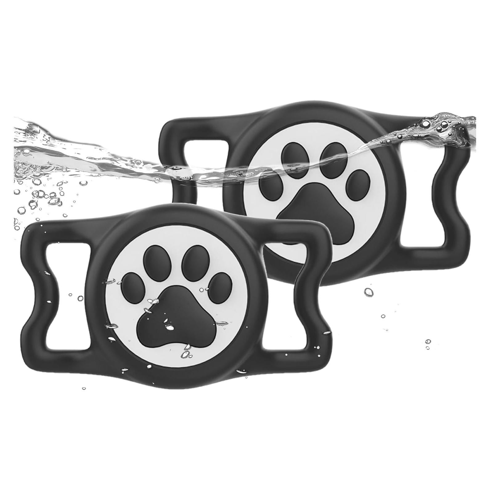 Soporte para AirTag de perro WhoseID, silicona impermeable IP68