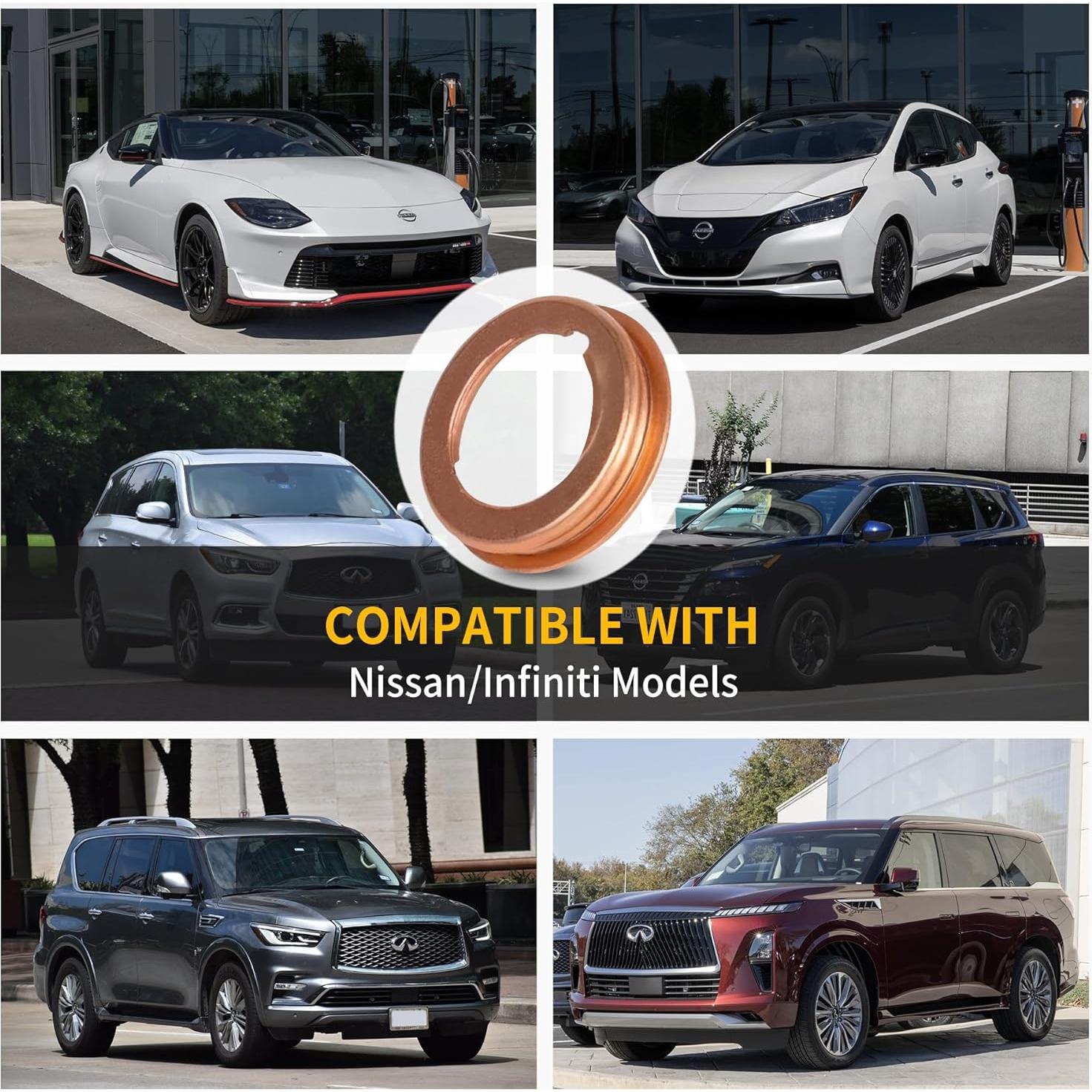 20 PCS Junta Drenaje Aceite Aluminio Luxlead Compatible Nissan