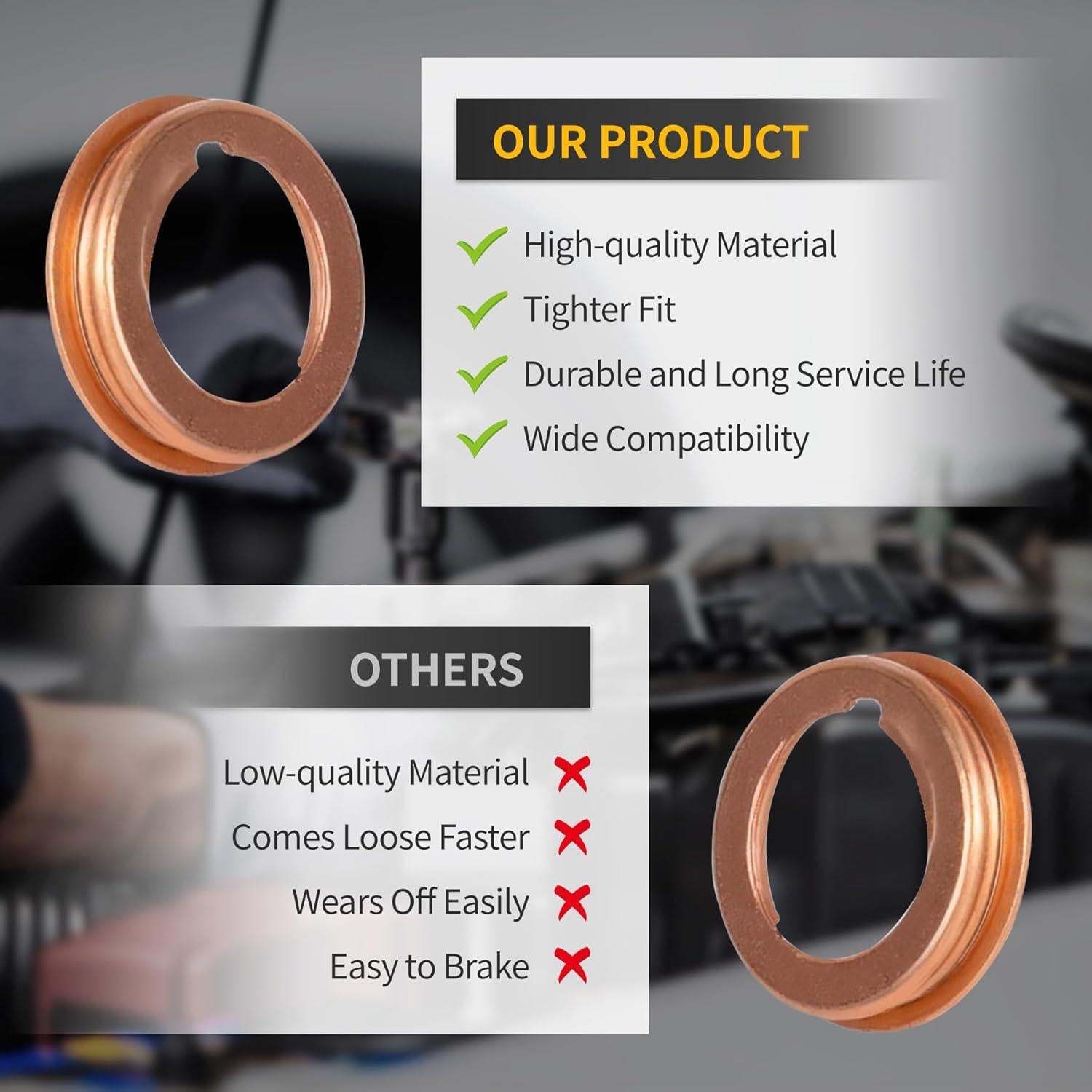 20 PCS Junta Drenaje Aceite Aluminio Luxlead Compatible Nissan