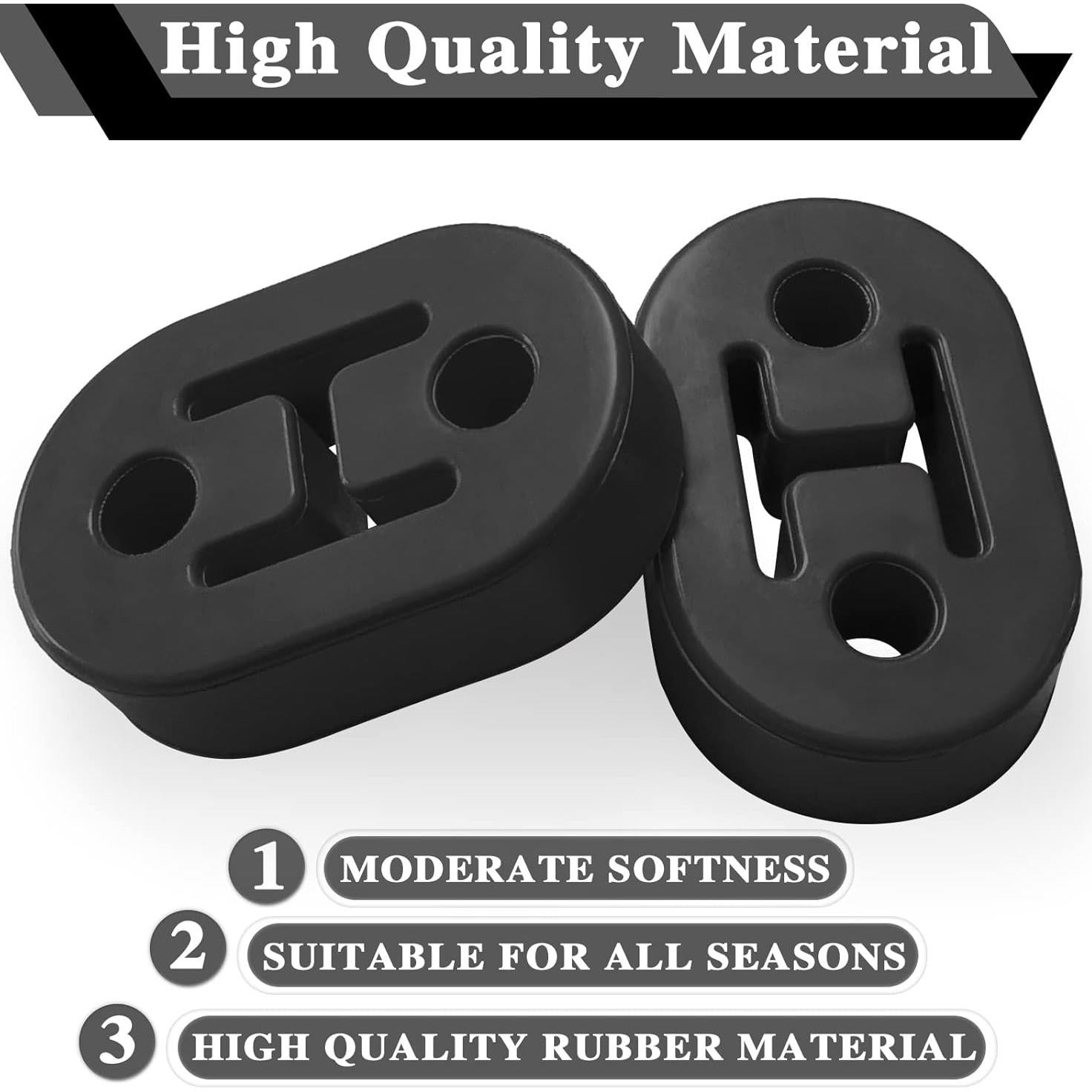 Soporte de Escape de Goma KEVWR 2 Pcs 10.9mm Universal