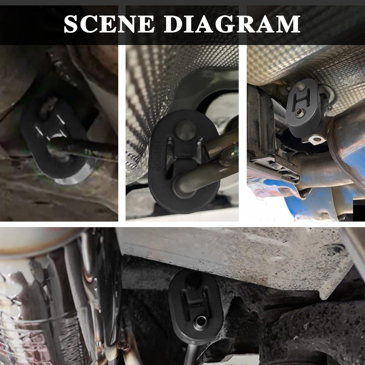 Soporte de Escape de Goma KEVWR 2 Pcs 10.9mm Universal