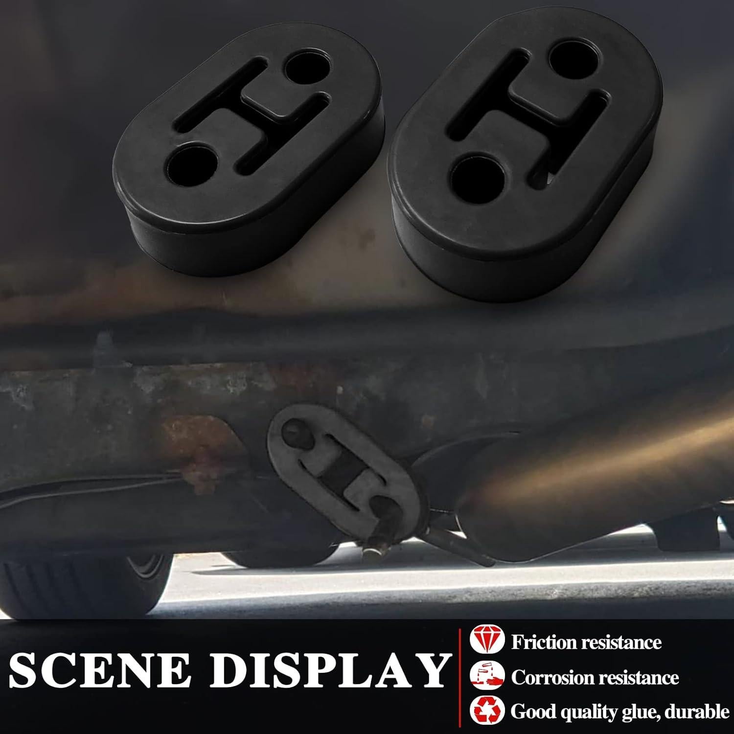 Soporte de Escape de Goma KEVWR 2 Pcs 10.9mm Universal