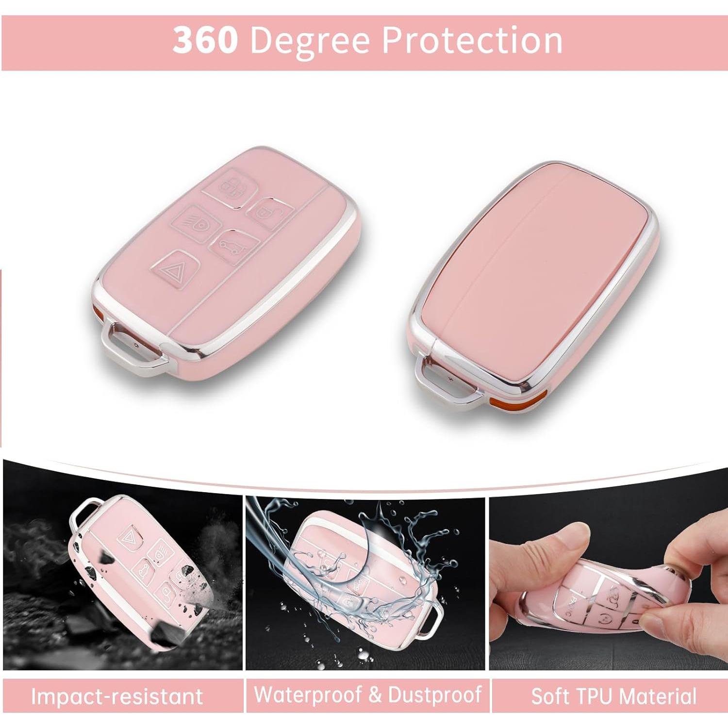 Funda de Llave Rosa Pangpai para Land Rover y Jaguar