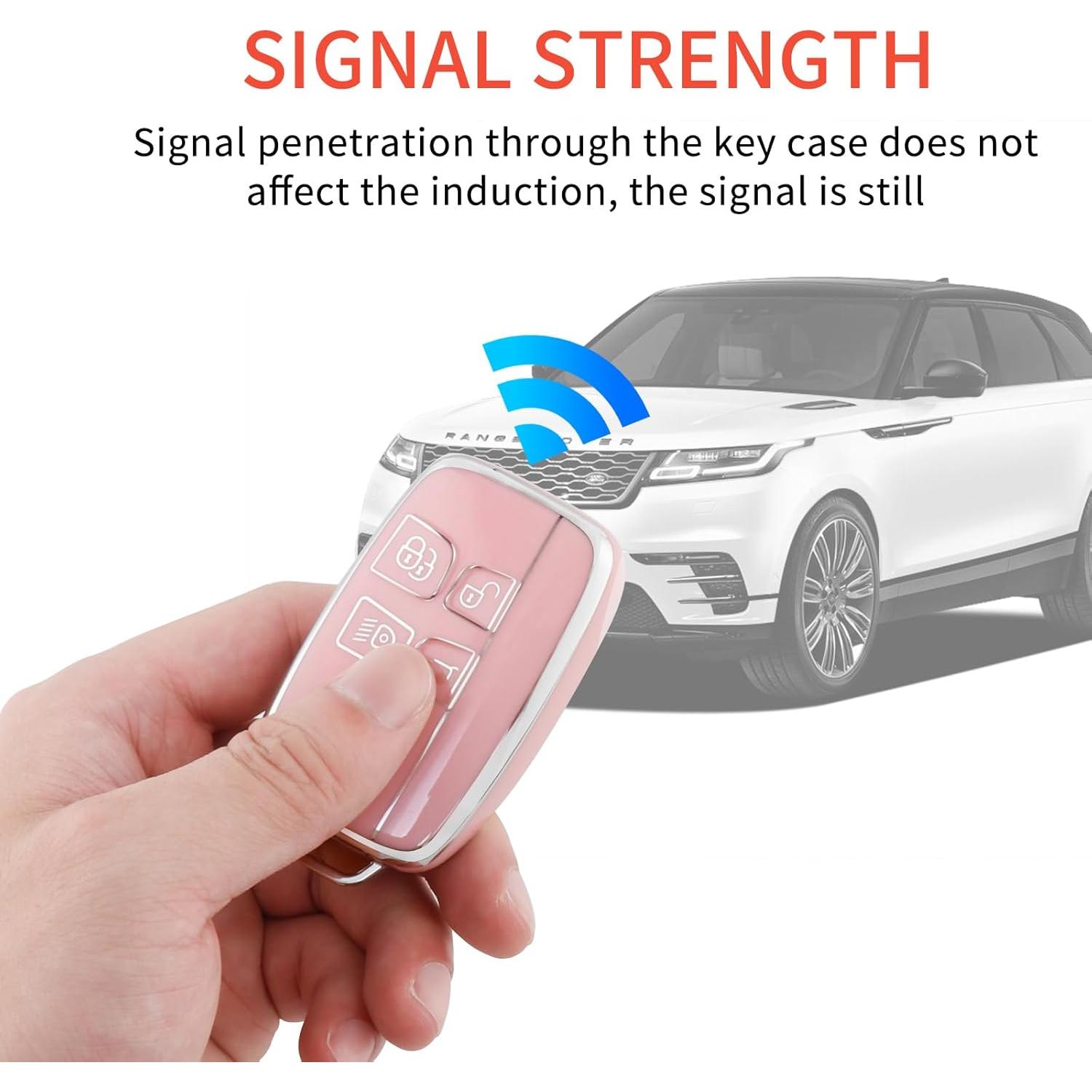 Funda de Llave Rosa Pangpai para Land Rover y Jaguar