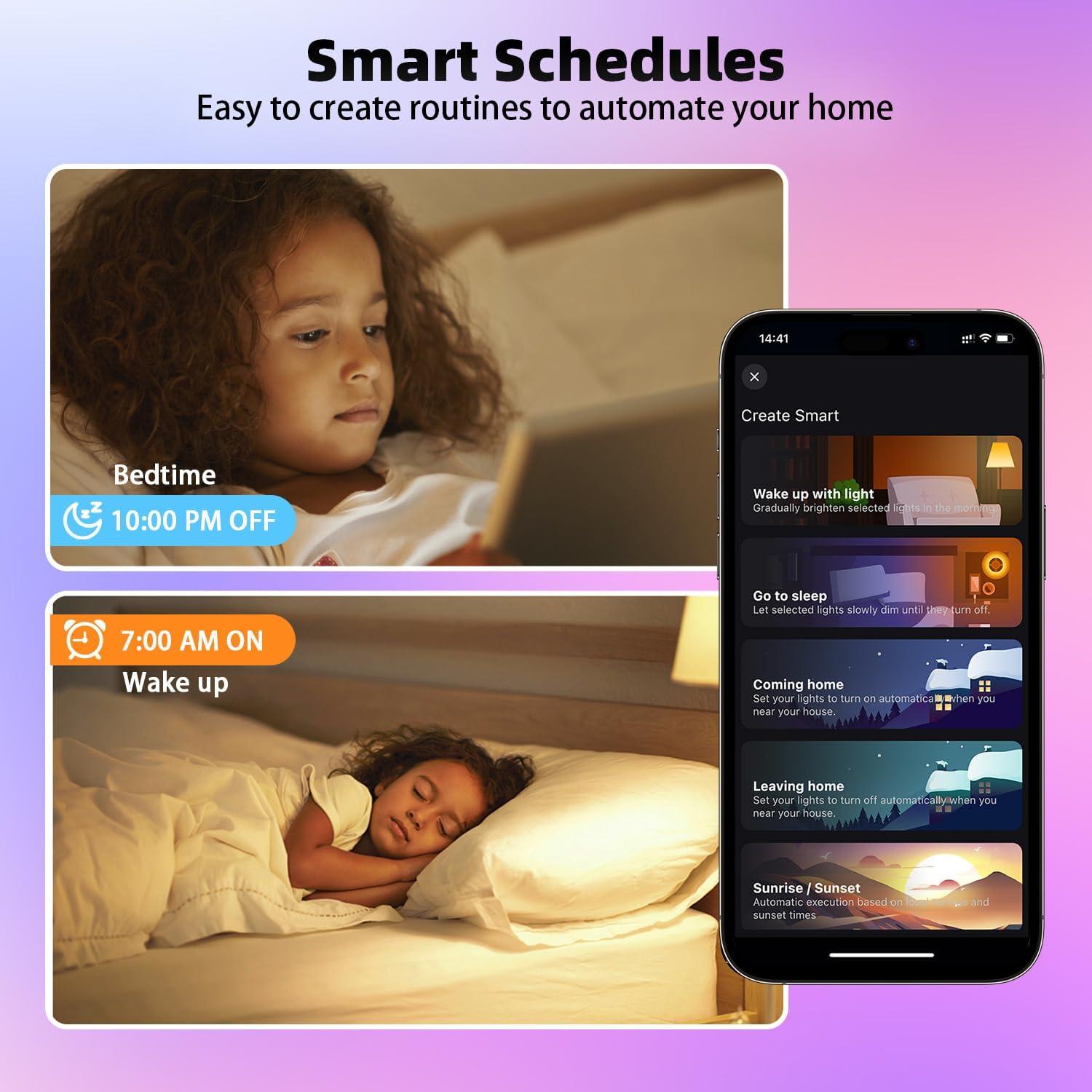 Bombillas LED Inteligentes 6Pack Zengge 9W E26 RGB Control Remoto