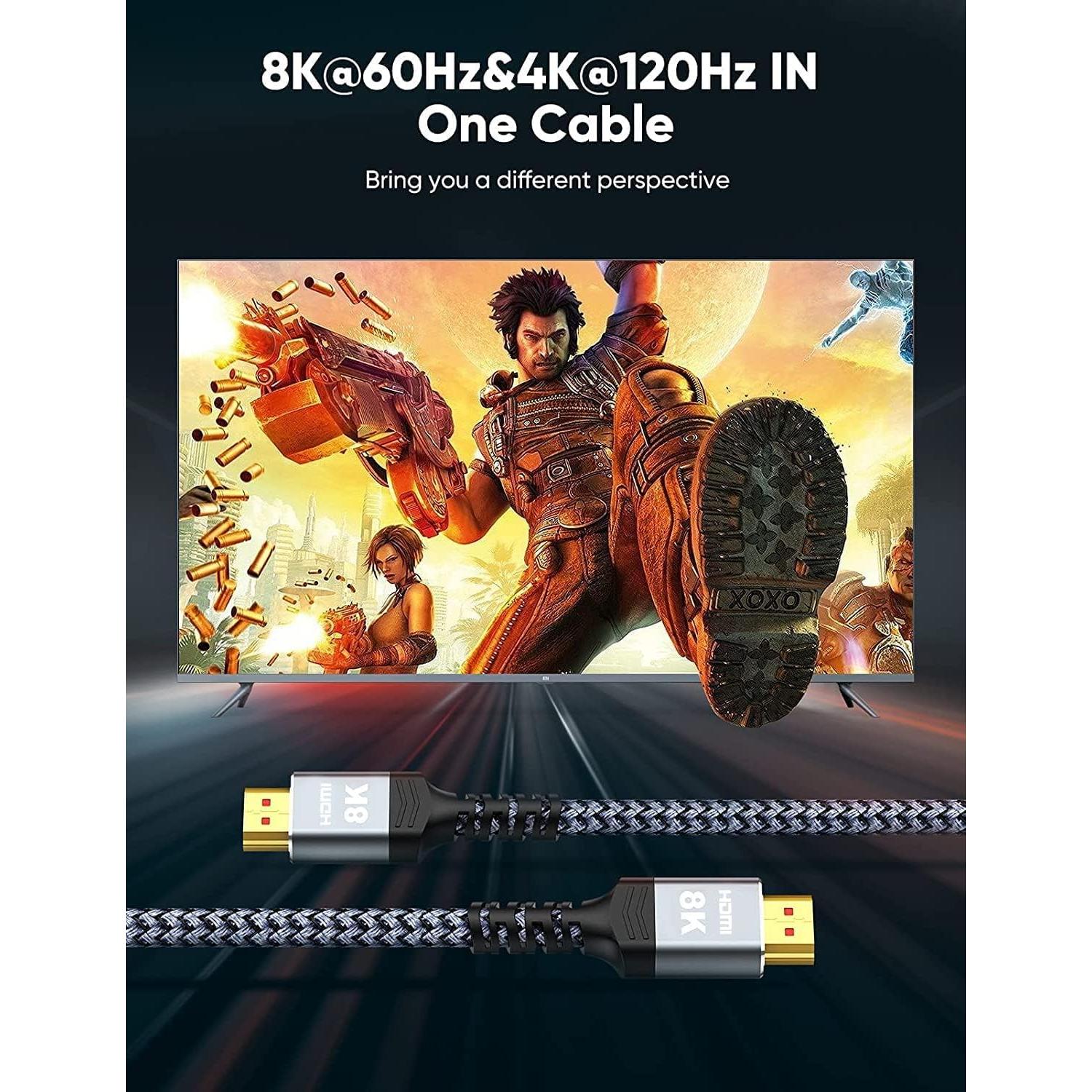 Cable HDMI 2.1 Highwings 0.3m Paquete de 2 Alta Velocidad 48Gbps