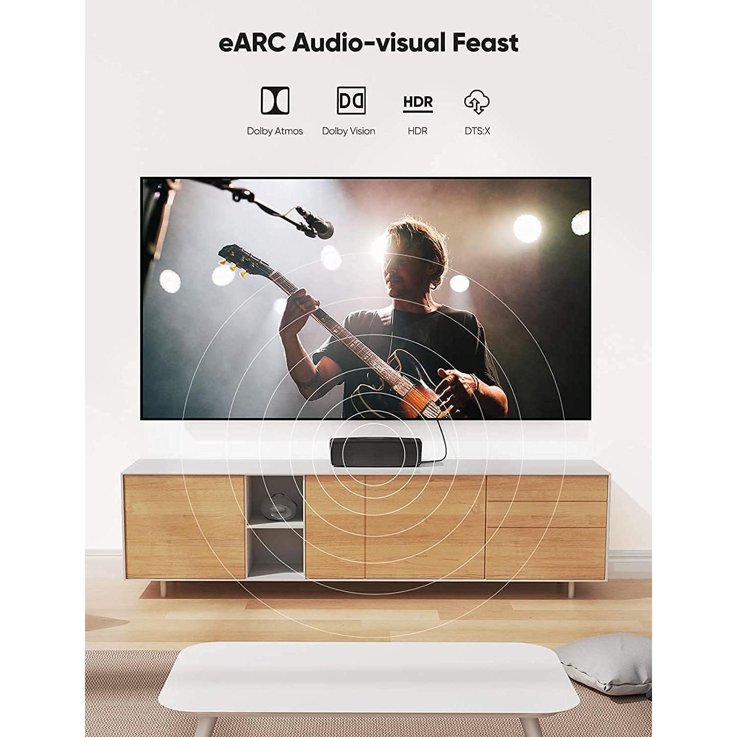 Cable HDMI 2.1 Highwings 0.3m Paquete de 2 Alta Velocidad 48Gbps