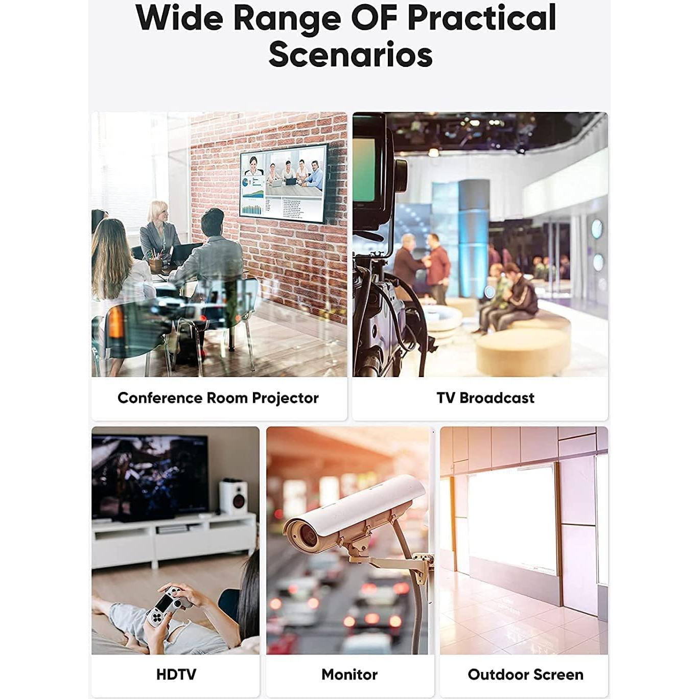 Cable HDMI 2.1 Highwings 0.3m Paquete de 2 Alta Velocidad 48Gbps