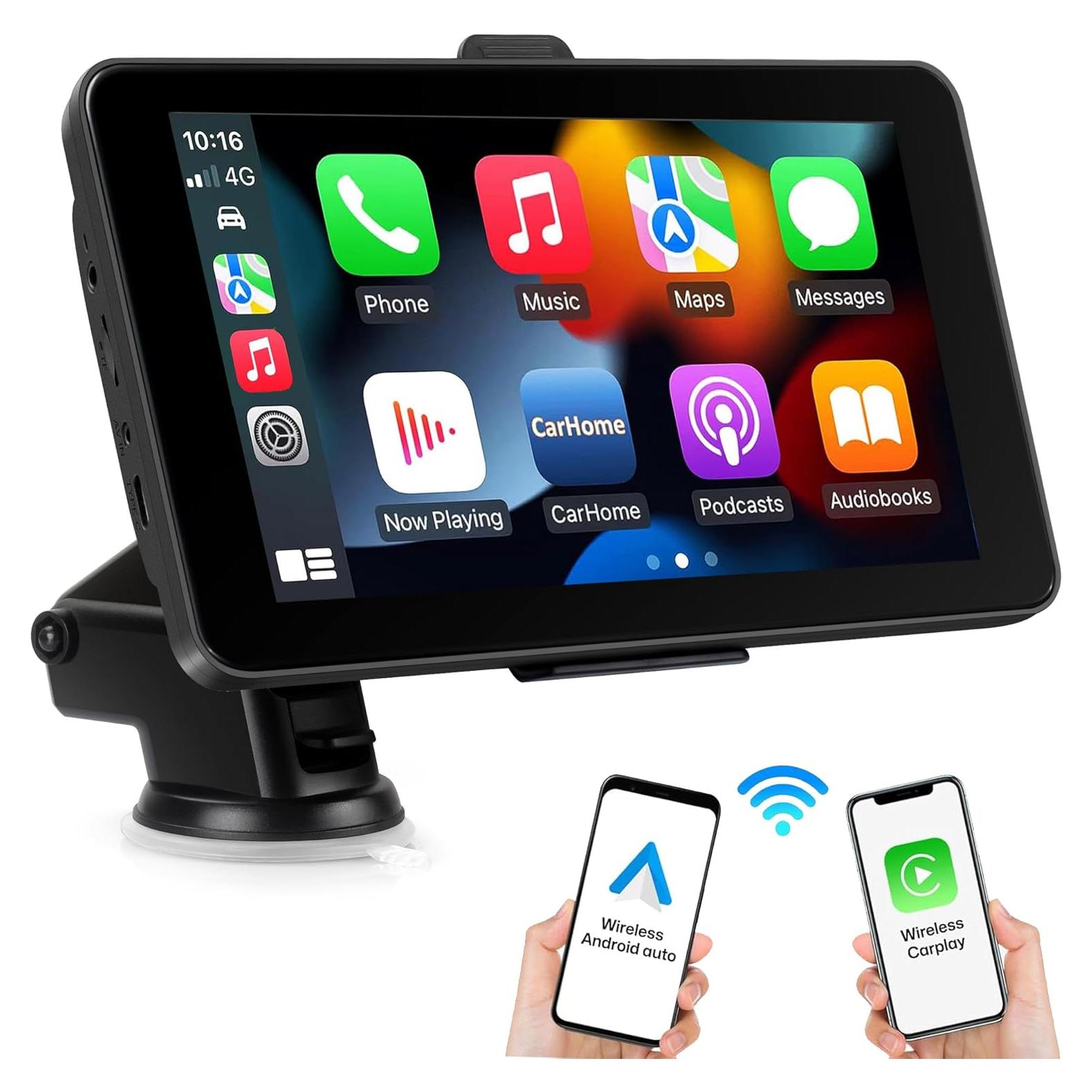 Pantalla táctil 7" NAVRUF para CarPlay y Android Auto