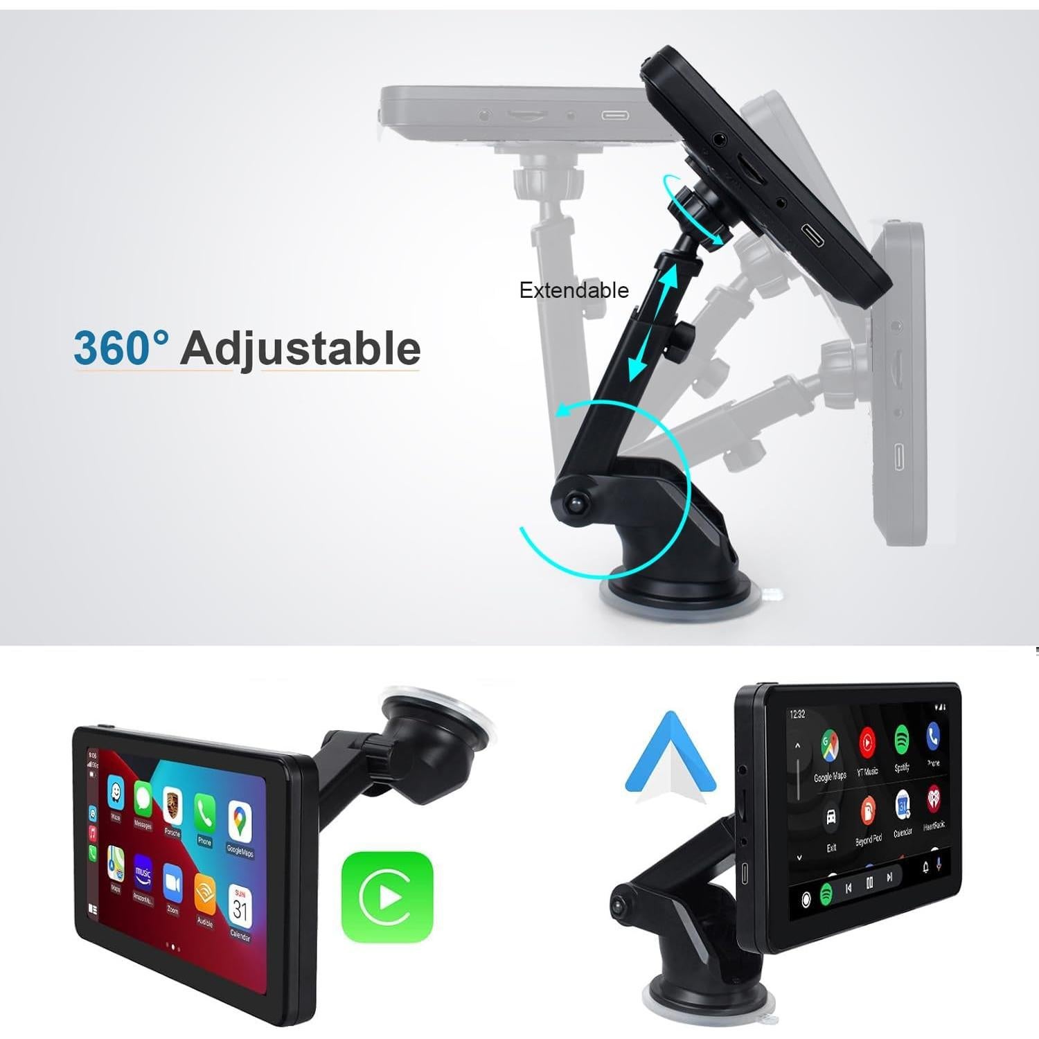 Pantalla táctil 7" NAVRUF para CarPlay y Android Auto