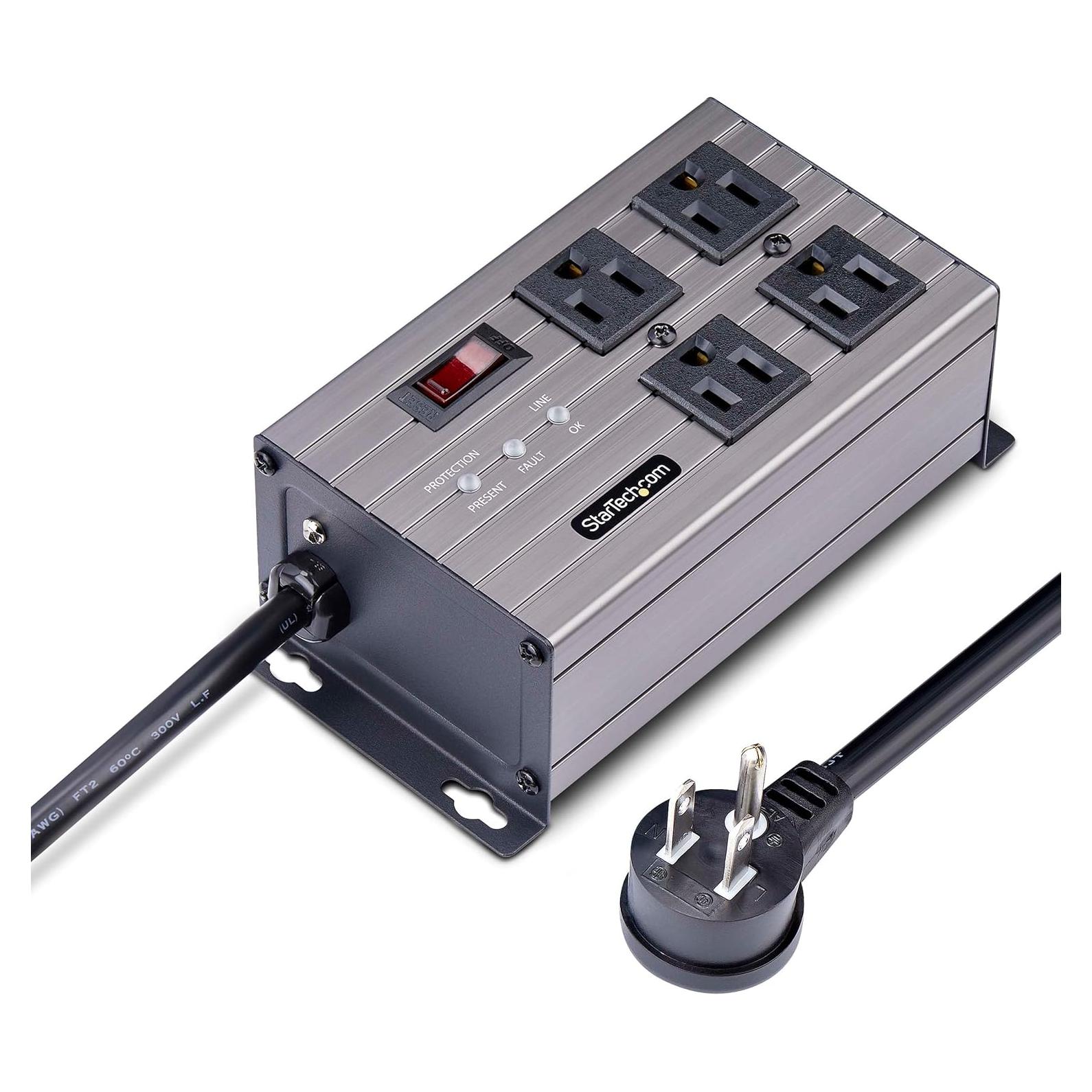 Regleta de Poder StarTech.com 4 Salidas 125V 15A PDU Montable