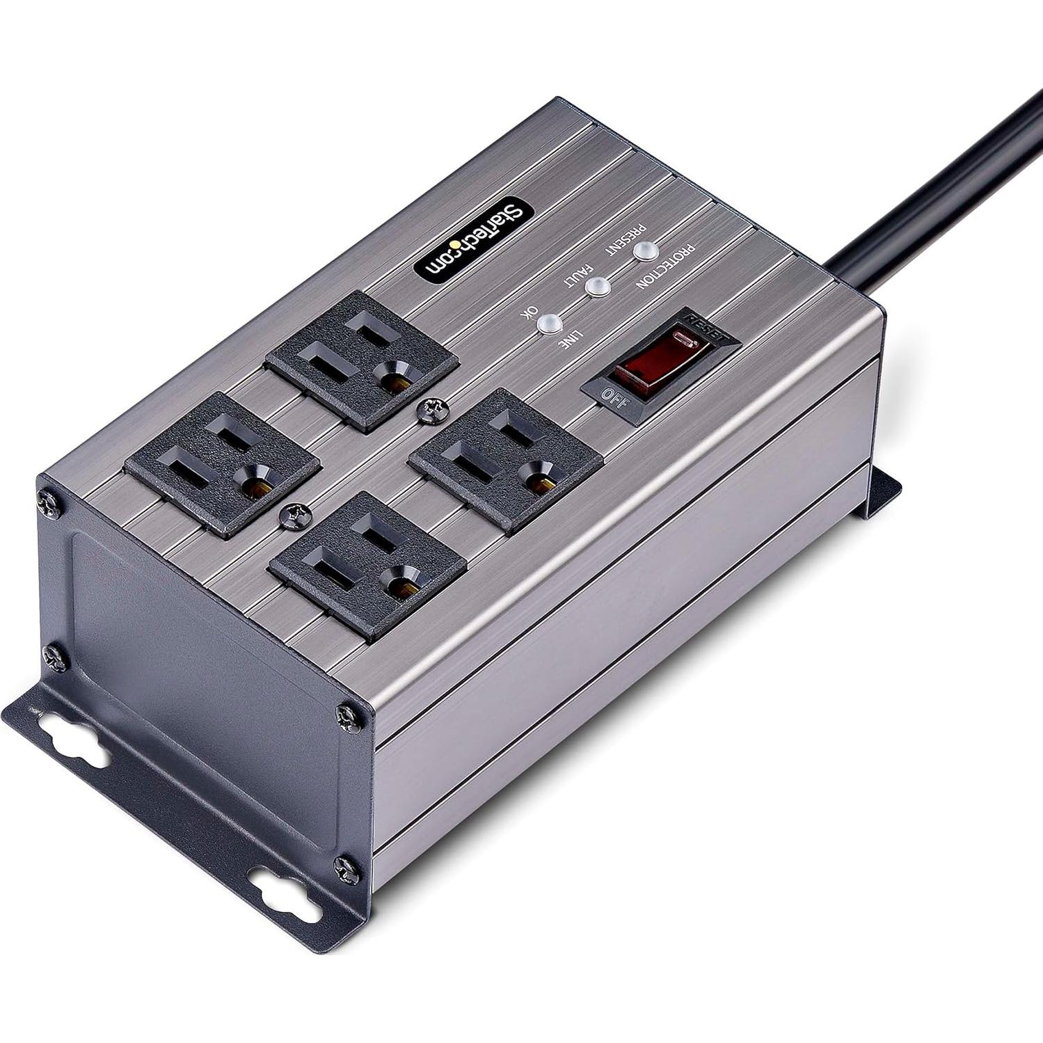 Regleta de Poder StarTech.com 4 Salidas 125V 15A PDU Montable