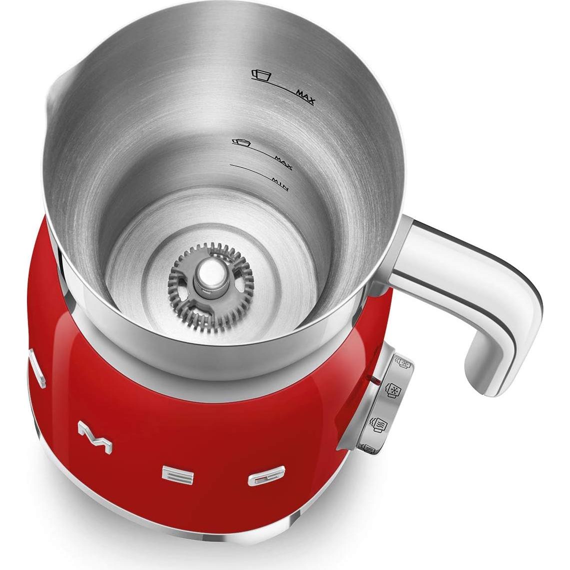 Espumador de Leche Smeg Retro MFF11RDUS 0.59L Rojo